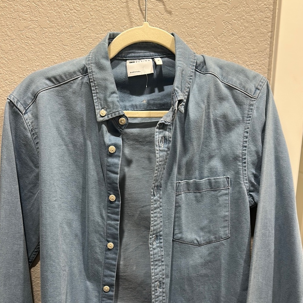 Blue Button-Up Shirt